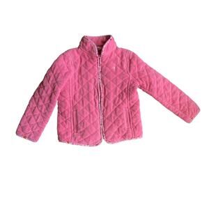 Lilly Pulitzer Pink Fleece Quilted Jacket *read for sizing*